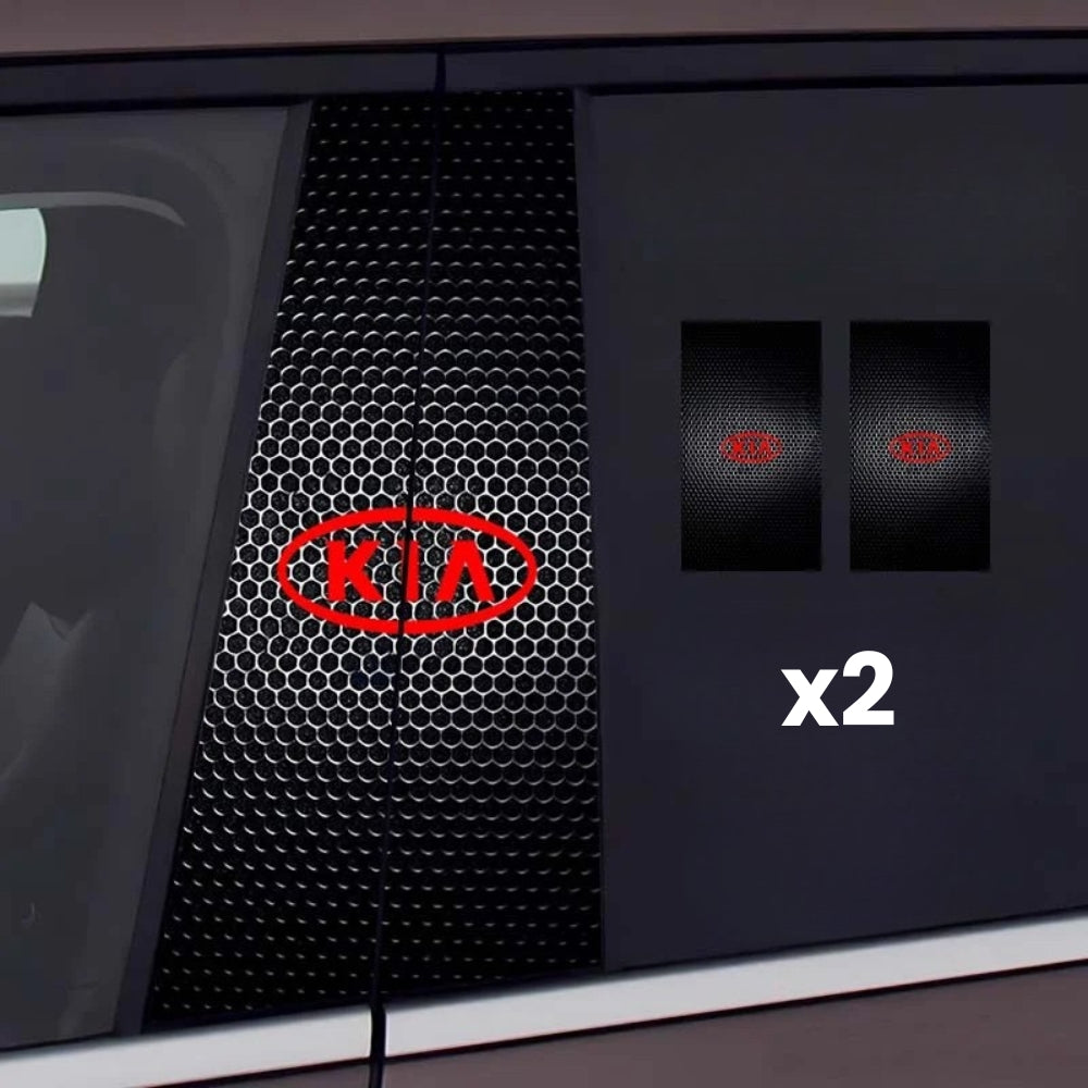 2x Adesivi per finestrini dell'auto con logo