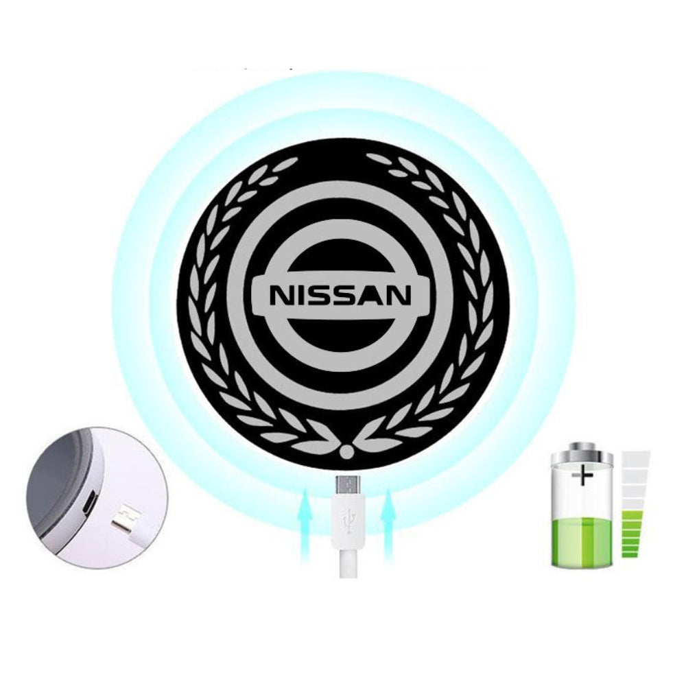 Ładowalne logo LED do samochodu - efekt neonowy