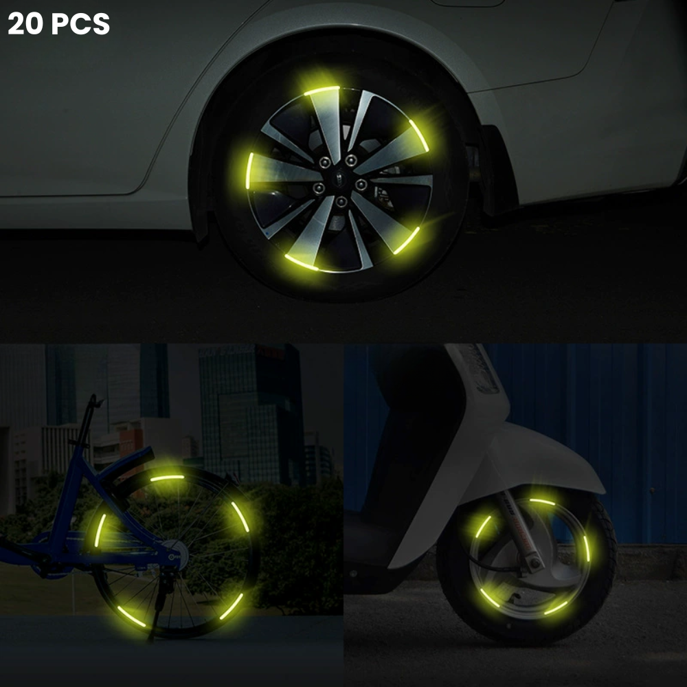 20 Pcs Protège-roues lumineux avec logo