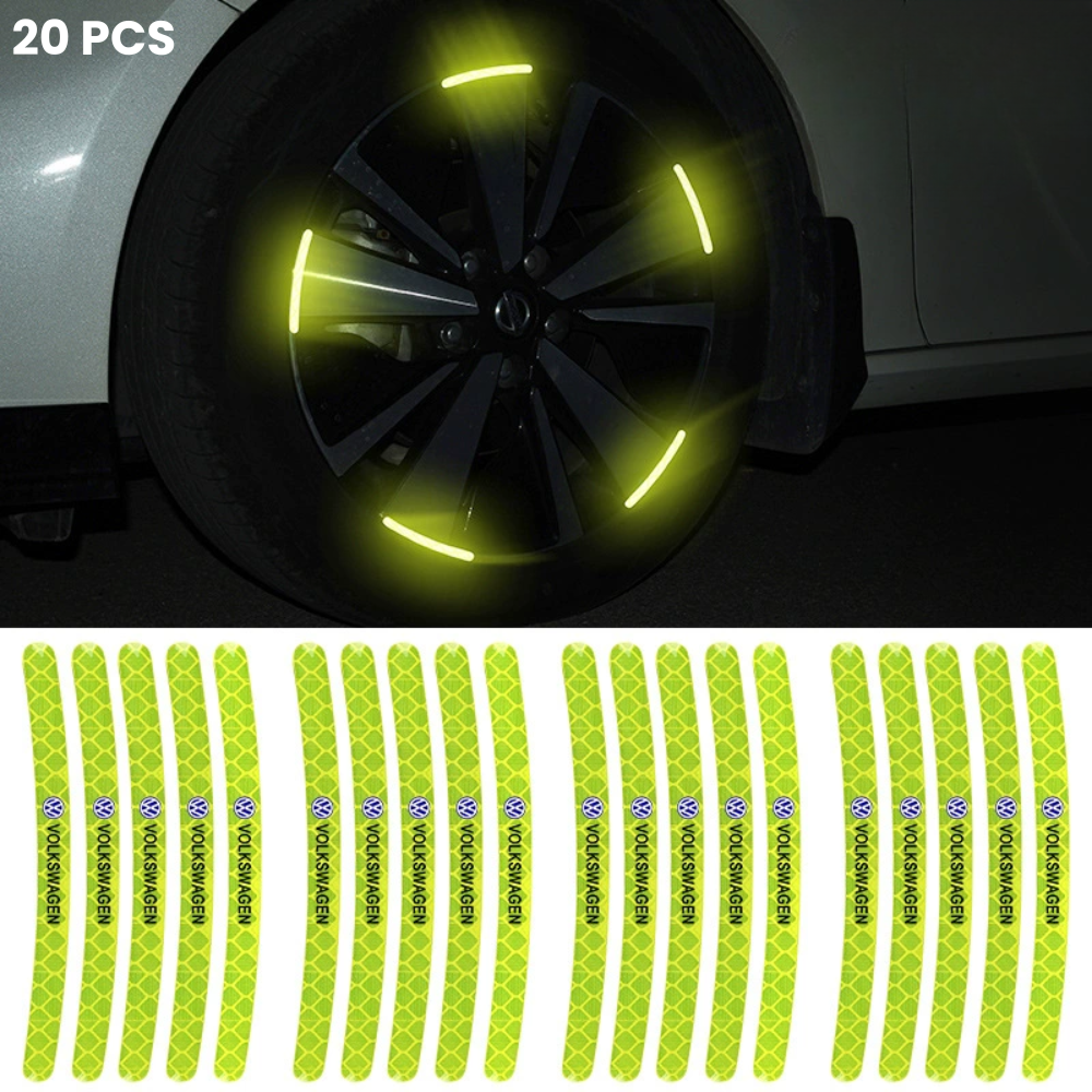 20 Pcs Protège-roues lumineux avec logo