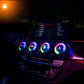 LED-bilbelysning med musikalisk rytm och logotyp (med doftspridare)