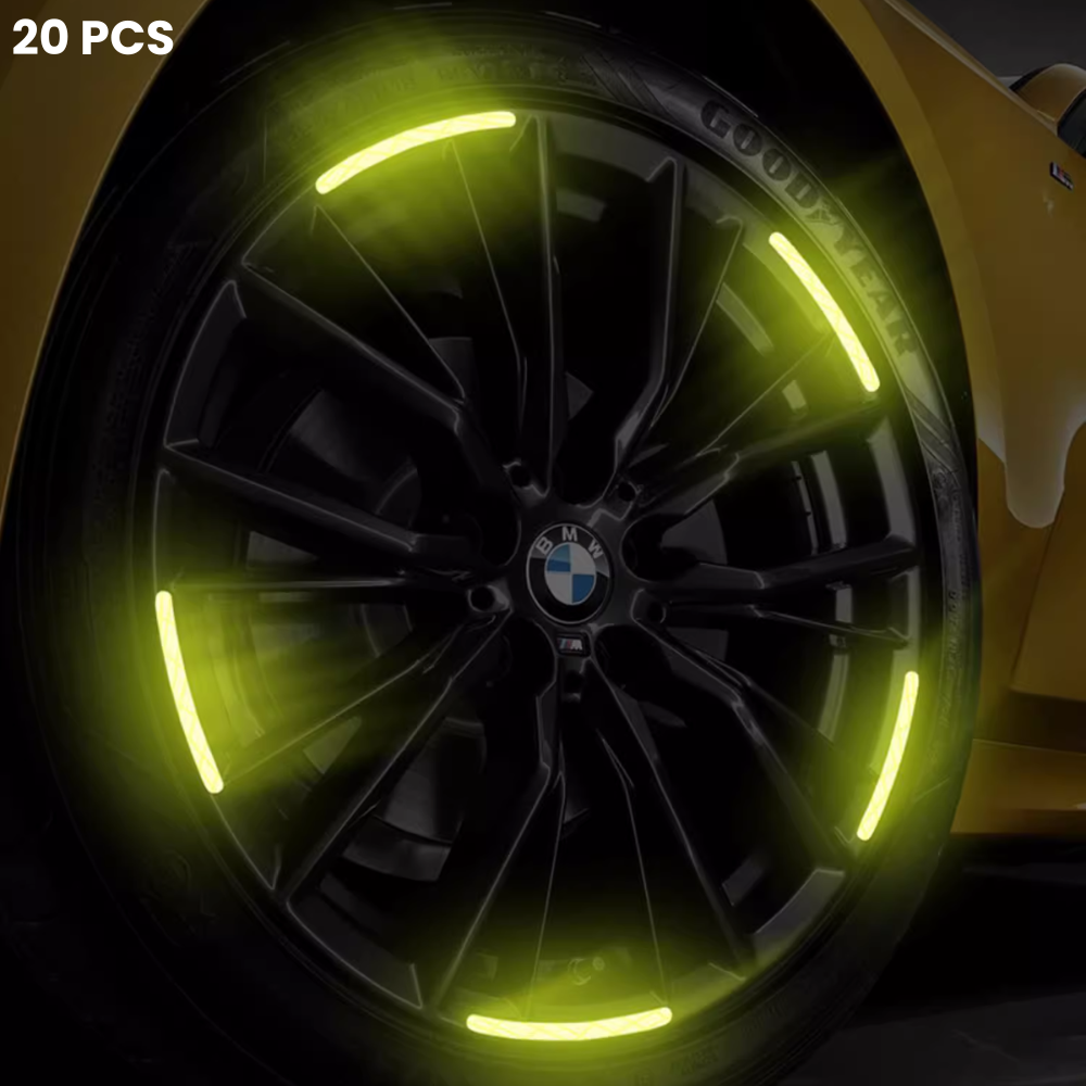 Protetor de roda iluminado de 20 peças com logótipo