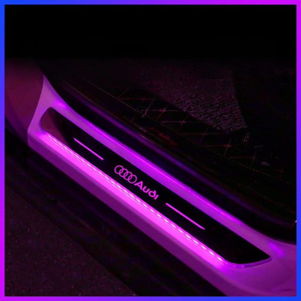 Pack de 2 placas LED para soleira de porta de automóvel