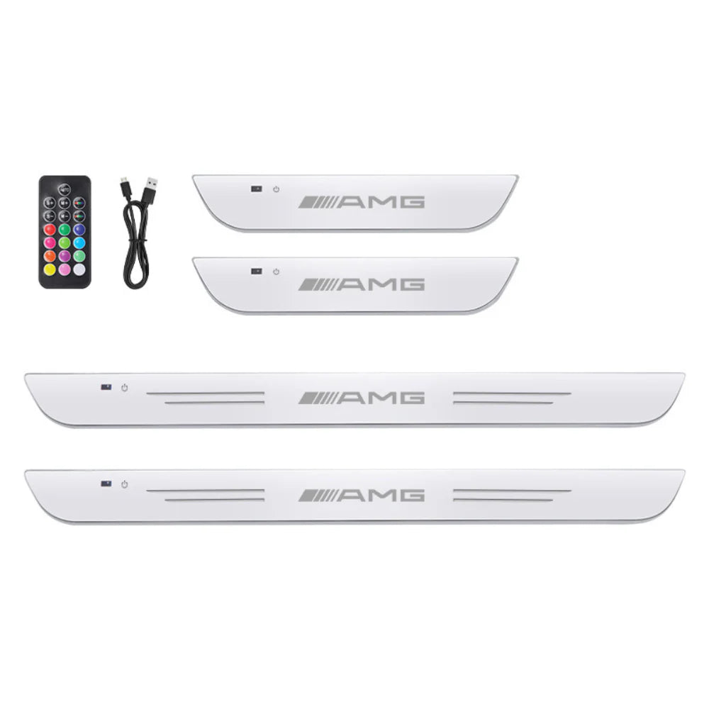 Pack de 2 placas LED para soleira de porta de automóvel